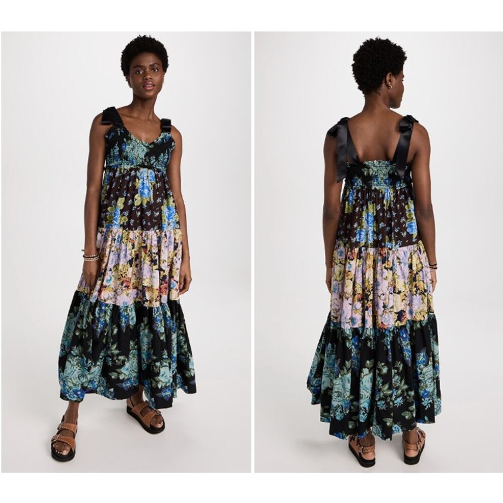Free People Bluebell Floral Boho Maxi Dress Size XS